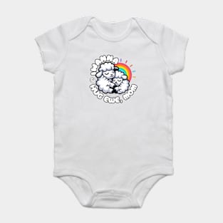 Cute Sheep Puns I Wanna Hug Ewe Mom Baby Bodysuit